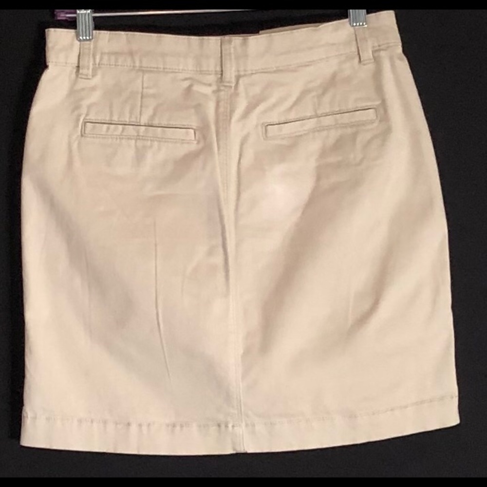 NWOT G.H. Bass & Co. Khaki Mini Skirt Size 2 - Picture 2 of 7